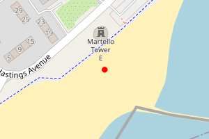 Map showing Clacton-on-Sea: Martello Tower