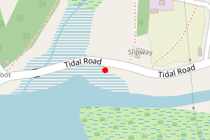Map showing Upper Avon Estuary: Big Beach Clean-up