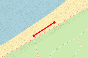 Map showing Gullane Bents