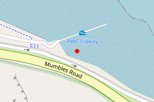 Map showing Swansea Bay (Knab Rock)
