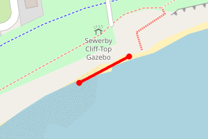Map showing Sewerby Steps