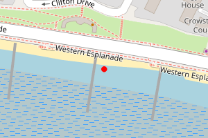 Map showing Westcliff Bay