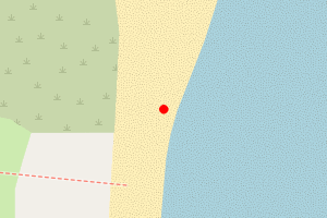 A map showing the Skegness beach south - Princes Parade Car Park beach stretch plotted on it
