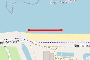 Map showing Northern Seawall - West