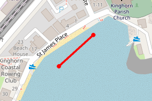 Map showing Kinghorn Harbour