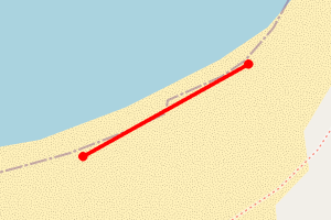 Map showing St Ninian’s beach