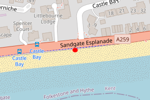 Map showing The Esplanade