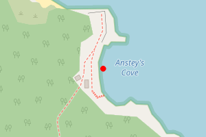 Map showing Anstey's Cove