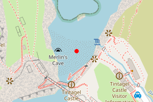 Map showing Tintagel Haven
