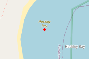 Map showing Hackley Bay
