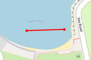 Map showing Epple Bay