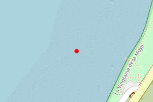 Map showing La Pulente