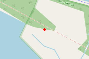 Map showing Saltings to Bowling