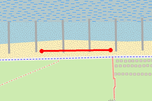 Map showing Tankerton Bay - Central
