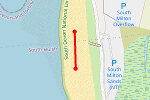 Map showing South Milton Sands