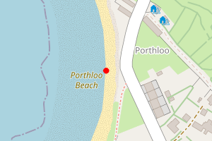 Map showing Porthloo