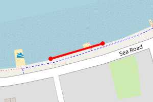 Map showing Westgate Bay