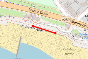 Map showing Saltdean