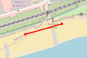 Map showing Glyne Gap