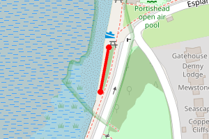 Map showing Woodhill Bay, Portishead
