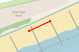 Map showing Sovereign beaches