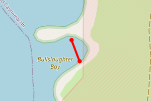 Map showing bullslaughter bay