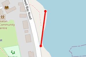 Map showing Collywell Bay