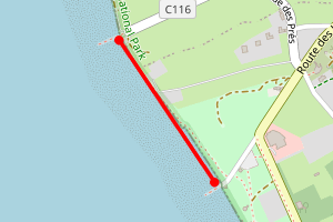 Map showing St Ouens Bay