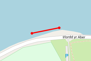 Map showing Aberforeshore