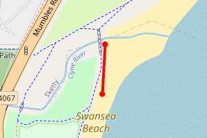 Map showing Swansea Bay (Blackpill Lido)