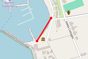 Map showing Rathlin Church Bay South