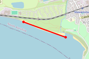 Map showing Stevenston Beach LNR