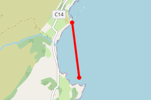 Map showing Claggain Bay
