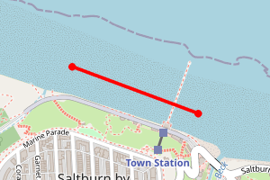 Map showing Saltburn West (Pennant to the lifeguard station)