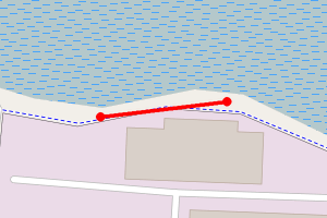 Map showing Bo'Ness - Grangepans - Middle of beach