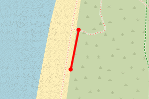 Map showing Woolacombe - Mill Rock (Section 2)