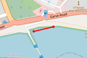 Map showing Am Pollan Park Beach