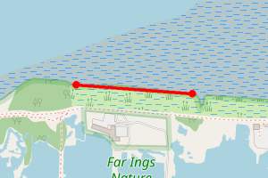 Map showing Far Ings Foreshore