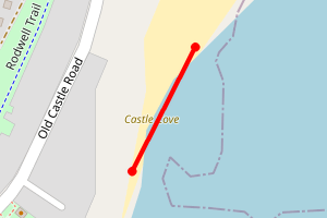 Map showing Castle Cove Beach