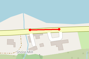 Map showing Jemimaville-Cromarty shore road