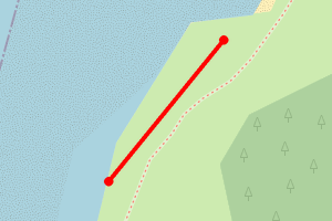 Map showing Gullane Bents East (Muirfield)