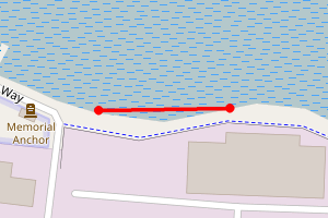 Map showing Bo'ness - Grangepans - John Muir Way East UFBC