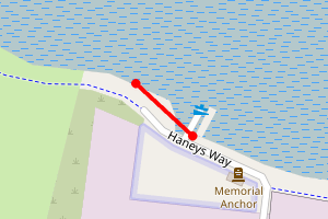 Map showing Bo'ness - Grangepans - John Muir Way West UFBC