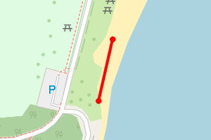 Map showing Aberdour Silver Sands