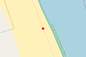 Map showing Sandwick Beach, Unst