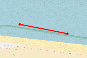 Map showing Findhorn Back Beach