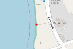 Map showing Batavia Beach, Unst