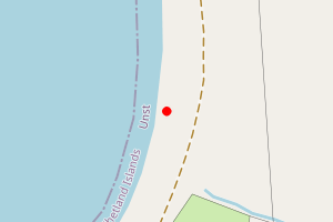 Map showing Westing Beach, Unst