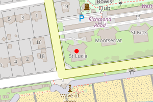 Map showing Bexhill-on-Sea