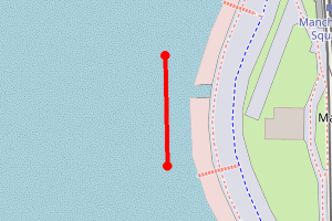 Map showing Blackpool beach (Near tower)